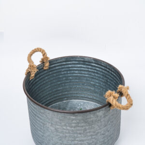 JUEGO DE TARRO GALVANIZADOS CON CABUYA