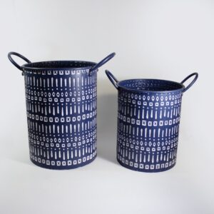 JUEGO DE TARROS GALVANIZADOS AZULES