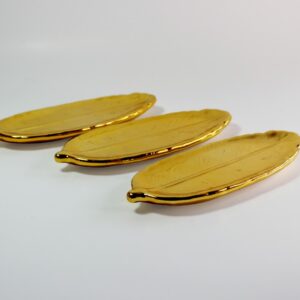 HOJA DORADA PEQUEÑA DE MESA ACANALADAS