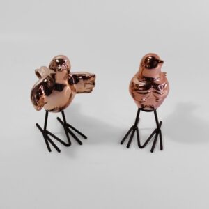 PAJARO ORO ROSA ALAS