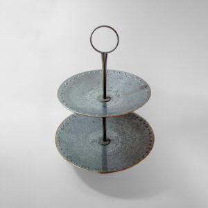 ESTACION GALVANIZADA X 2 BORDE DORADO