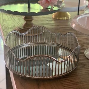 BANDEJA PLATEADS BASE ESPEJO