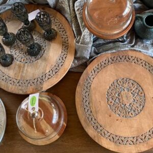 BASE GIRATORIAS EN MADERA GRABADAS