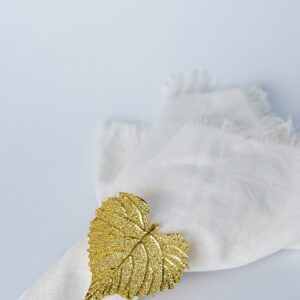 SERVILETEROS DORADOS HOJAS FULL