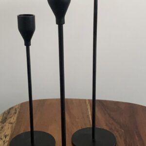 JUEGO DE CANDELABROS X 3 NEGROS