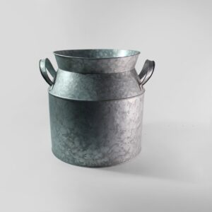 TARRO GALVANIZADO GRANDE CON AGARRADERA