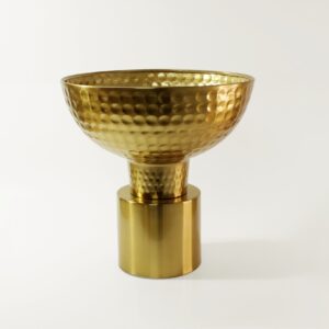 BASE EN CILINDRO COPA GRABADA CENTRO MESA BAJO