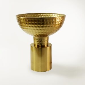 BASE EN CILINDRO COPA GRABADA ARREGLO FLORAL CENTRO MESA MEDIANO