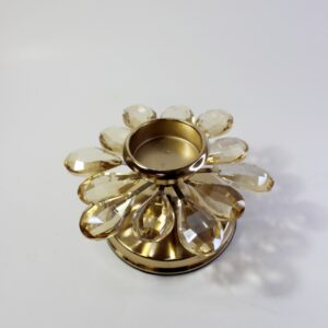 CANDELABRO DE FLOR DORADO
