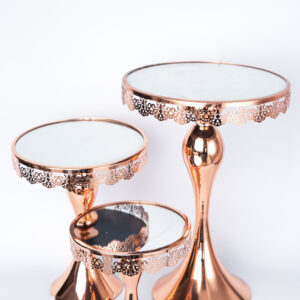 TORTERA ORO ROSA CON ESPEJO ALTA