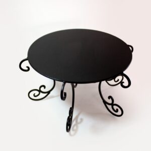 TORTERA ALTA BASE METALICA NEGRA