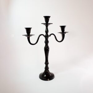 CANDELABRO NEGRO X 3 VELAS