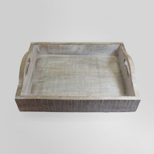 BANDEJA RECTANGULAR DE MADERA GRANDE  EN DECAPE