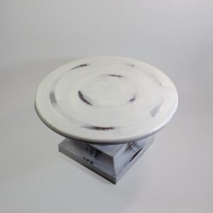 TORTERA BLANCA DE DECAPE BASE CUADRADA DE MADERA