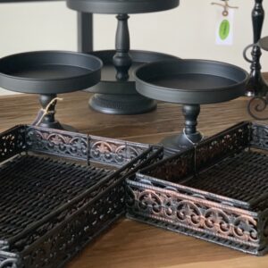 JUEGO DE 4 CANASTAS RECTANGULARES CAFÉ OSCURO