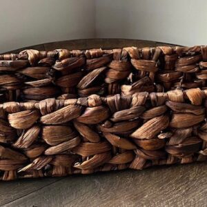 CANASTA RECTANGULAR EN PALMA DE JACINTA  MEDIANA MULTIUSOS