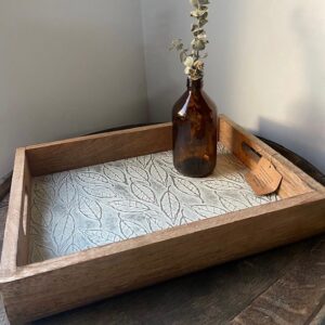 BANDEJA RECTANGULAR DE MADERA DE LA INDIA