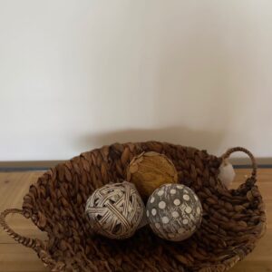 BANDEJA REDONDA DECORATIVA DE PALMA DE JACINTA GRANDE